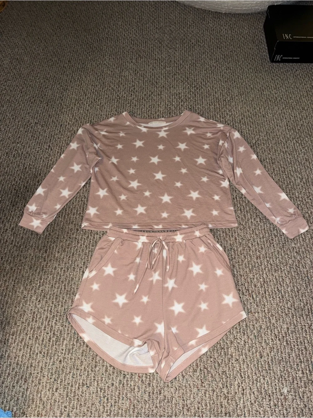 Star-Print Blush Pink Matching Set